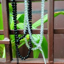 Crystal Beads Tasbeeh, Islamic Salat Prayer for Muslims, Specially Designed for Daily Prayer Offerings (Black & White ) Pack of 2 - Day Night Deal