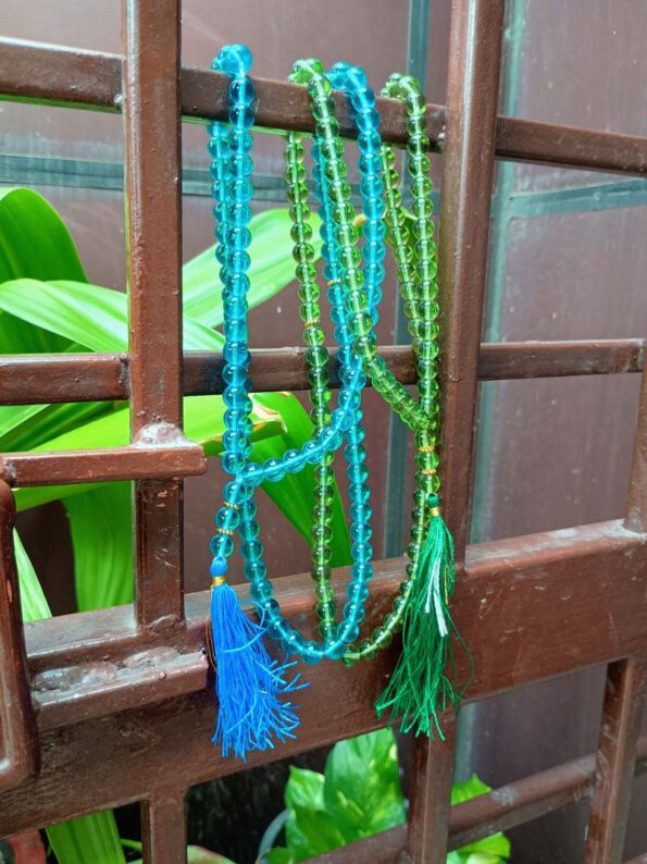 Beautiful Beads Tasbeeh, Islamic Salat Prayer for Muslims, Specially Designed for Daily Prayer Offerings (Blue & Green) Pack of 2 - Day Night Deal