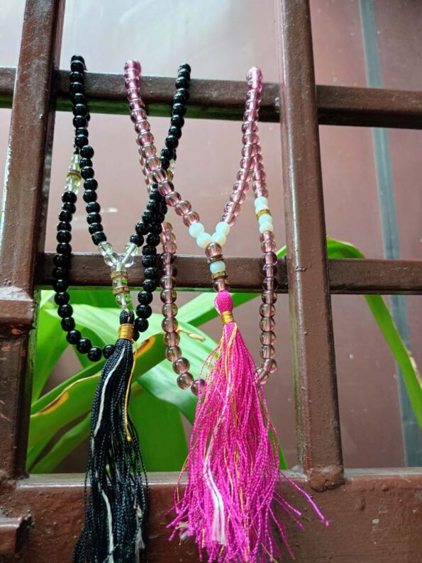 Beautiful Beads Tasbeeh, Islamic Salat Prayer for Muslims, Specially Designed for Daily Prayer Offerings (Pink & Black)  Pack of 2 - Day Night Deal - Image 4