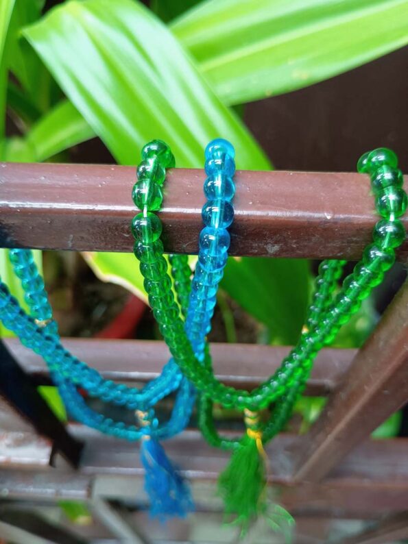Beautiful Beads Tasbeeh, Islamic Salat Prayer for Muslims, Specially Designed for Daily Prayer Offerings (Green & Blue)  Pack of 4 - Day Night Deal - Image 3