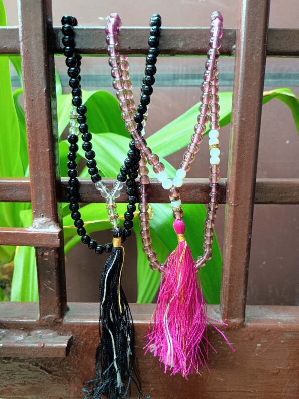 Beautiful Beads Tasbeeh, Islamic Salat Prayer for Muslims, Specially Designed for Daily Prayer Offerings (Pink & Black)  Pack of 2 - Day Night Deal - Image 5
