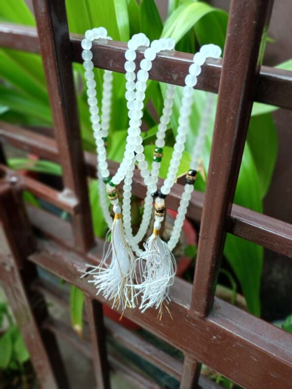 Beautiful Beads Tasbeeh, Islamic Salat Prayer for Muslims, Specially Designed for Daily Prayer Offerings (White) Pack of 2 - Day Night Deal