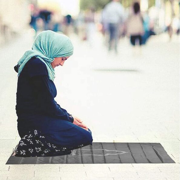 🌙 Ramadan Special Offer - Portable Pocket Travel Prayer Mat / Muslim Prayer Mat / Safari Janamaz Portable Travel Prayer Mat / Musalla for Namaz Polyster - Piece of 1 - Image 3