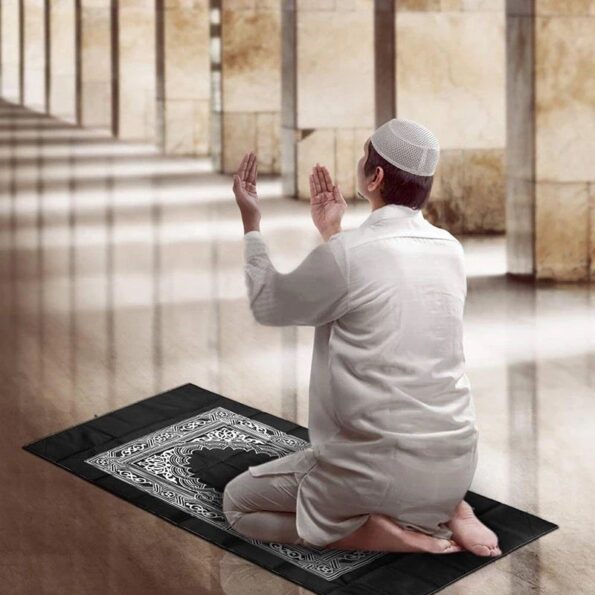 🌙 Ramadan Special Offer - Portable Pocket Travel Prayer Mat / Muslim Prayer Mat / Safari Janamaz Portable Travel Prayer Mat / Musalla for Namaz Polyster - Piece of 1 - Image 2