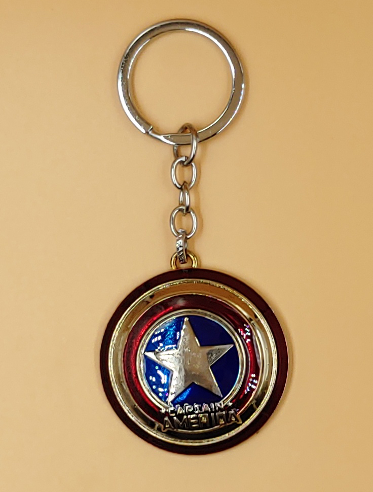 Superhero Key Chain, Metal & Key Ring Multicolor
