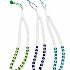 Beautiful Beads Tasbih, Islamic Salat/Beads Prayer Tasbeeh Mala (Pure White Multicolors)